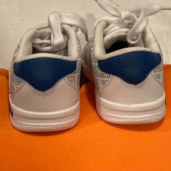 Infant Toddler K-Swiss All Over Pattern Low-top White / Blue Sneakers US Size 8 - Picture 6 of 9